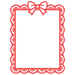 Coquette Valentine Frame Border PNG