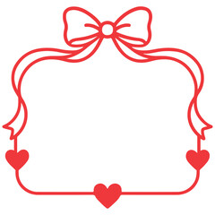 Coquette Valentine Frame Border PNG