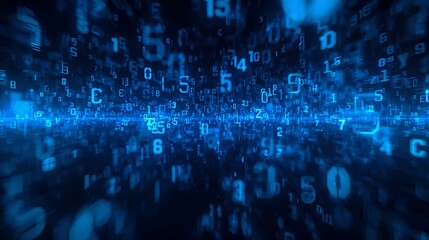 a stunning abstract depiction of digital data streaming