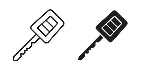 Car key icon silhouette abstract design. vector clipart designs