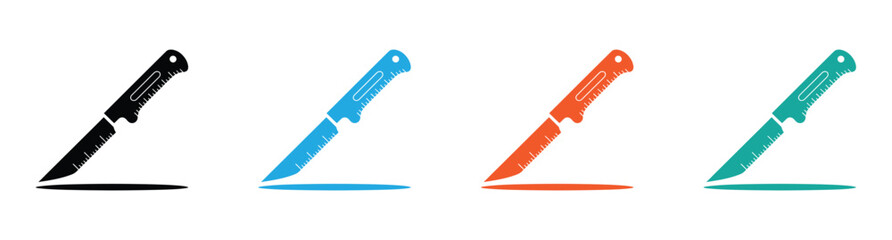 Scalpel icon set in multiple colors for medical design work. scalpel icon vector design illustration .