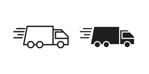 Delivery icon silhouette abstract design. vector clipart designs