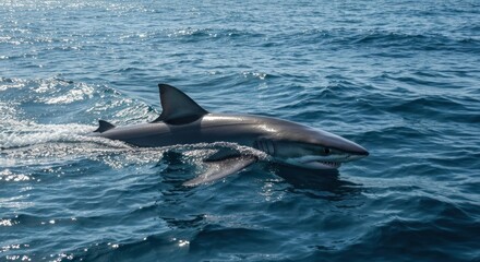 Shark in ocean water