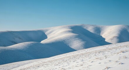 Snowy mountain range landscape