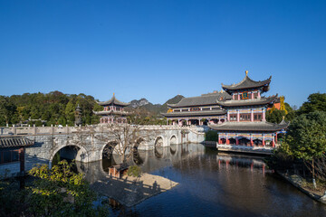 chinese pavilion in the garden