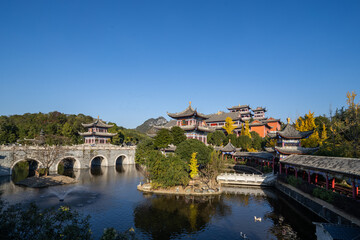 view of the old bridge and the river