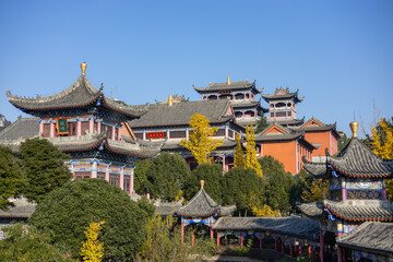 chinese pavilion in the park