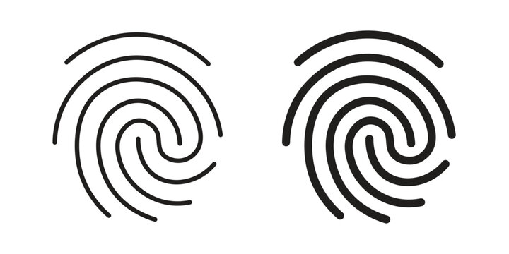 Fingerprint icon silhouette abstract design. vector clipart designs