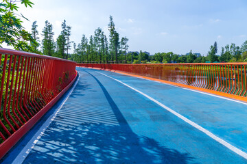 The viewing bridge in Jincheng Park, Chengdu
