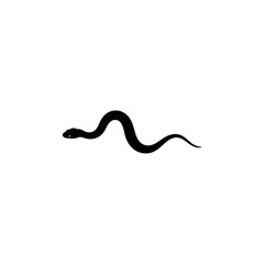 Obraz premium Black snake silhouette isolated on transparent background