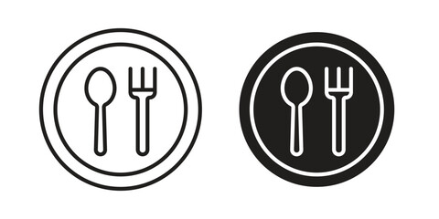 Food icon silhouette abstract design. vector clipart designs