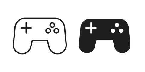 Gaming controller icon silhouette abstract design. vector clipart designs