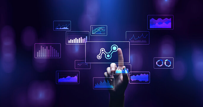 Big data analytics platform, business intelligence and modern technology concept on vitual screen.