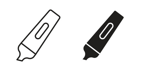 Highlighter icon silhouette abstract design. vector clipart designs