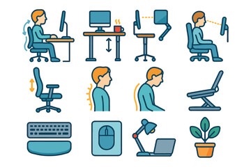 Ergonomic office setup: posture and equipment tips for comfortable work.