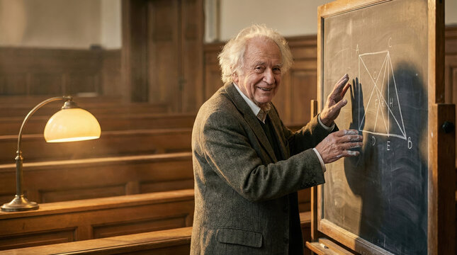 Dedicated Professor Engaging Students with Geometry in a Classic Math Class Setting
