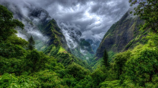 Waterfall in the mountains of Yosemite National Park