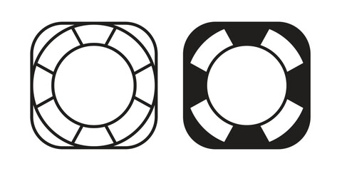 Life buoy icon silhouette abstract design. vector clipart designs