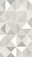 Fototapeta premium Abstract Geometric Pattern of Triangles in Muted Grey and Beige Shades