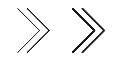 Next arrow icon silhouette abstract design. vector clipart designs