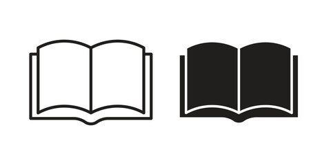 open book icon silhouette abstract design. vector clipart designs