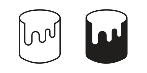 Paint icon silhouette abstract design. vector clipart designs