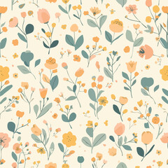 seamless pattern with leaves
