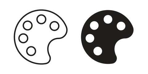 Palette icon silhouette abstract design. vector clipart designs