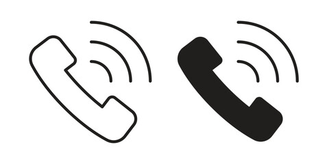 Phone call icon silhouette abstract design. vector clipart designs