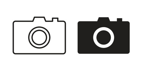 Photo Camera icon silhouette abstract design. vector clipart designs