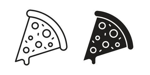 Pizza icon silhouette abstract design. vector clipart designs