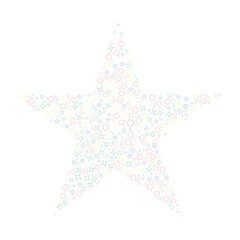 Fototapeta premium Abstract Star Composition with Geometric Shapes in Pastel Colours on transparent Background Perfect for Festive Celebrations and Modern Design Projects Creating a Unique Visual Experience