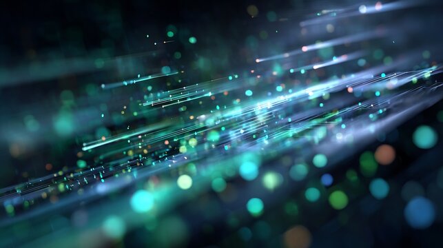 Business background featuring shadowed hologram projection semi transparent digital form data interface subtly emerging deep shadow glowing faint blue green creating understated but powerful tech