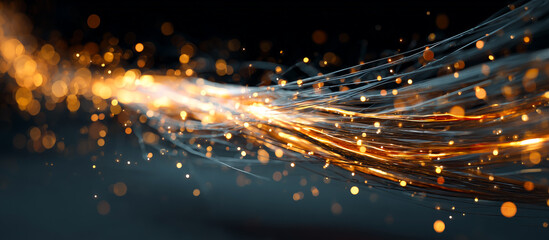 Naklejka premium network cable with sparks