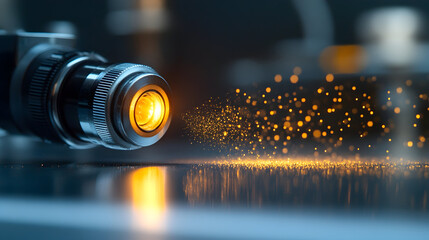 Laser emitting light with reflective surface