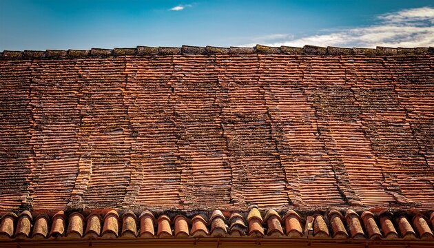 rustic charm of old terracotta tiles a textured roofscape in earthy tones evoking history and timeless elegance