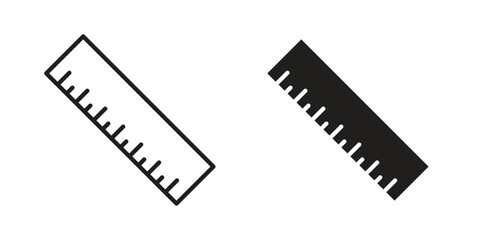 Ruler icon silhouette abstract design. vector clipart designs