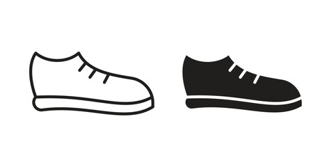 Shoes icon silhouette abstract design. vector clipart designs