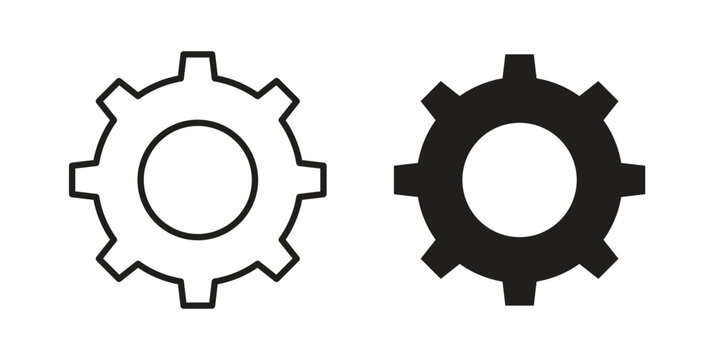 Settings button icon silhouette abstract design. vector clipart designs