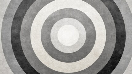 Abstract monochrome design with concentric circles in varying shades of gray,