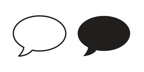 Fototapeta premium Speech bubble icon silhouette abstract design. vector clipart designs