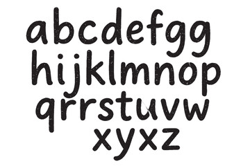Hand-drawn lowercase alphabet letters in a playful doodle style for creative design, typography projects, crafting, and educational materials