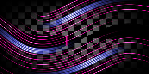 Beautiful glow flare and spark. Red blue special effect, speed police line. Magic of moving fast motion laser beams, horizontal light rays.