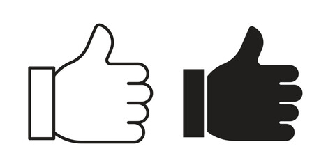 Thumb icon silhouette abstract design. vector clipart designs