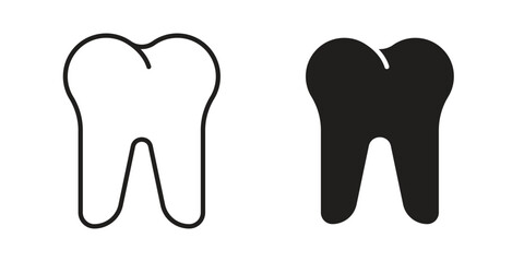 Tooth icon silhouette abstract design. vector clipart designs