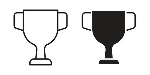 Trophy icon silhouette abstract design. vector clipart designs