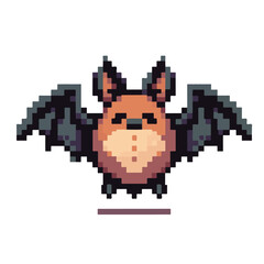 Fototapeta premium Pixel Art Bat Icon Cute Halloween Design for Websites, Apps, and Digital Projects