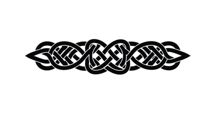 Celtic Knot Ornament Divider Vector Illustration