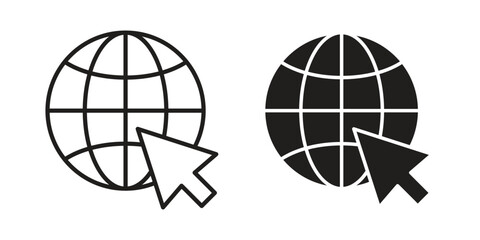 Website icon silhouette abstract design. vector clipart designs