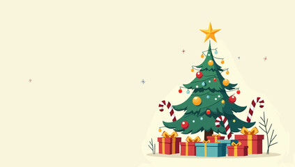 Naklejka premium Stylized Christmas Tree Design